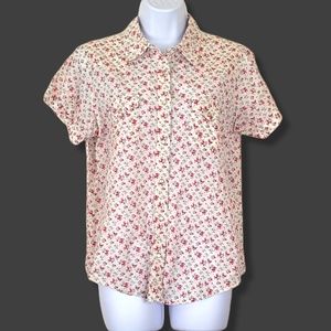 Wrangler Wrancher short sleeve western snap floral shirt size XL